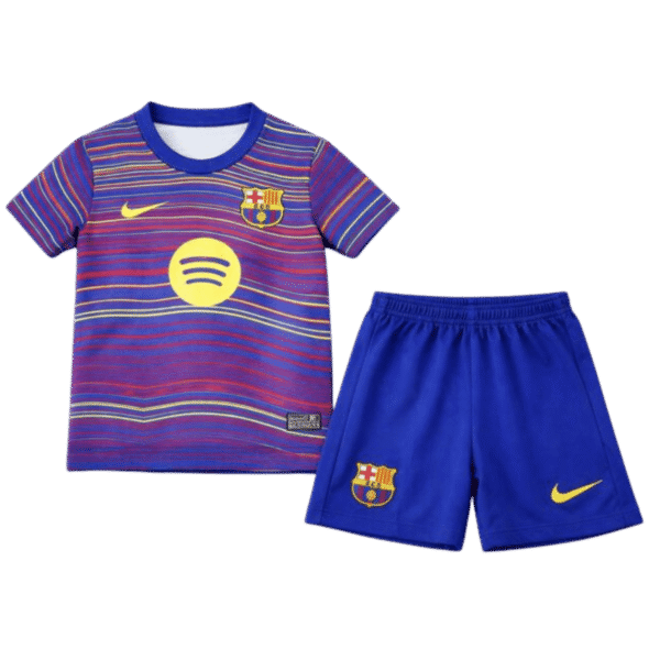 25/26 Kids Barcelona Pre-Match Kit